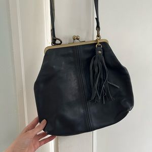 Hand made custom leather shoulder bag made in usa